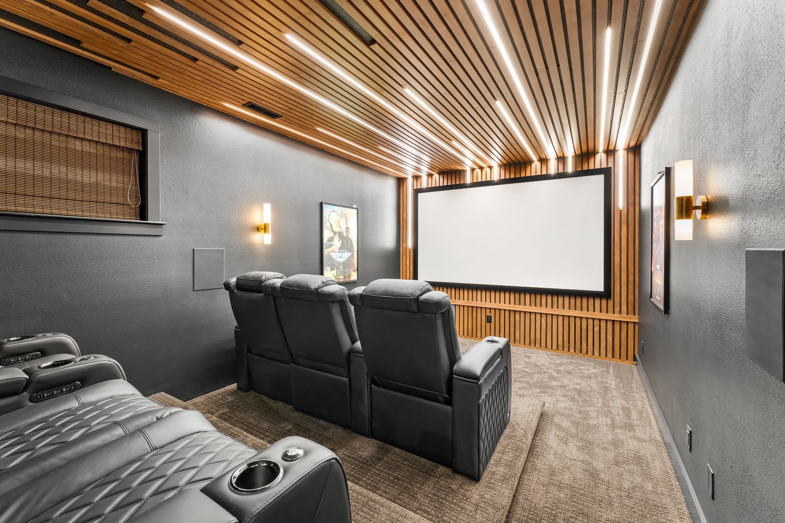 Home theater wiring with LED ceiling lights by Newman Electric